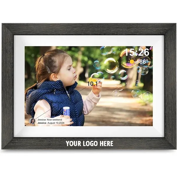 Frameo Wooden Digital Photo Frame-10.1" - Frameo Wooden Digital Photo Frame-10.1" - Image 0 of 7