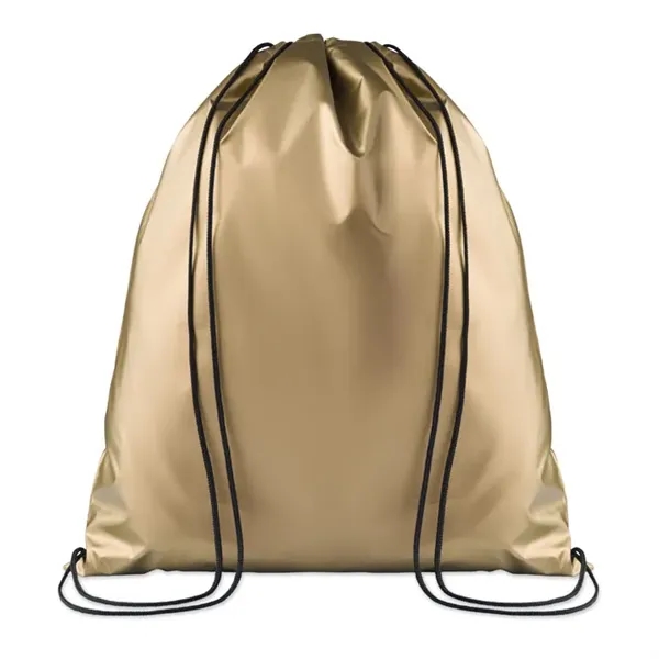 Promotional Shiny Classic Drawstring Backpacks - Promotional Shiny Classic Drawstring Backpacks - Image 1 of 4
