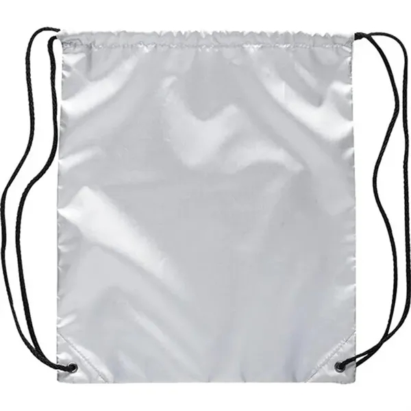 Promotional Shiny Classic Drawstring Backpacks - Promotional Shiny Classic Drawstring Backpacks - Image 4 of 4