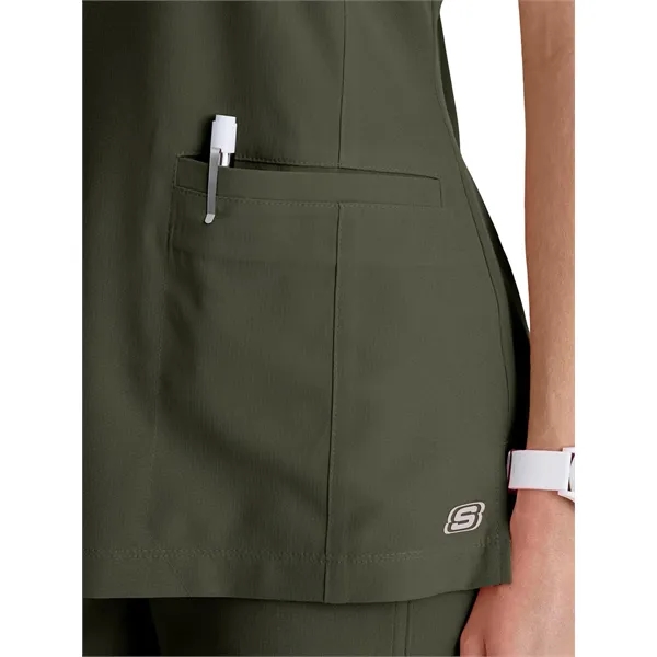 Skechers - Women's Two-Pocket Placket V-Neck Coast Scrub Top - Skechers - Women's Two-Pocket Placket V-Neck Coast Scrub Top - Image 20 of 32