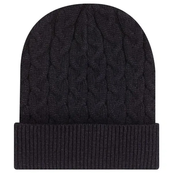 12" Cable Knit Beanie w/ Rib Knit Cuff - 12" Cable Knit Beanie w/ Rib Knit Cuff - Image 0 of 6