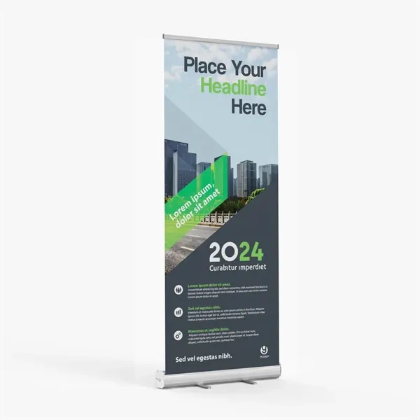 FULL COLOR PRINTED-SD RETRACTABLE BANNER WITH STAND 23"X66" - FULL COLOR PRINTED-SD RETRACTABLE BANNER WITH STAND 23"X66" - Image 0 of 6