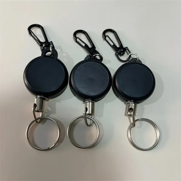 Retractable Keychain with Carabiner Clip - Retractable Keychain with Carabiner Clip - Image 1 of 4