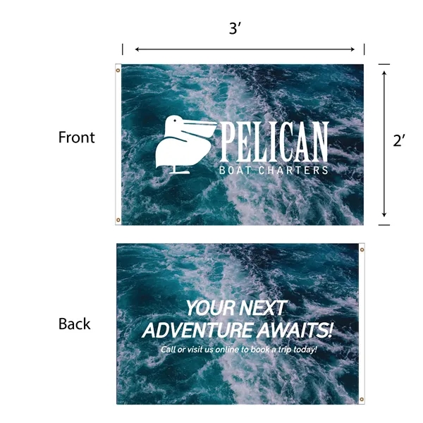 DisplaySplash 2'x3' Flag - Double Sided - DisplaySplash 2'x3' Flag - Double Sided - Image 2 of 2