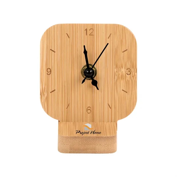 Cade Bamboo Desk Clock - Cade Bamboo Desk Clock - Image 9 of 15