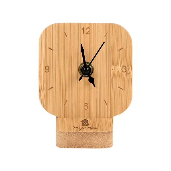 Cade Bamboo Desk Clock - Cade Bamboo Desk Clock - Image 10 of 15