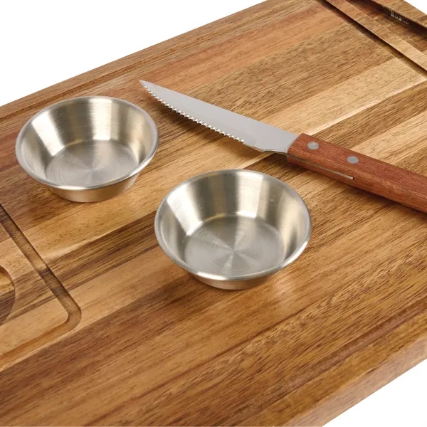 Arthur 4-Piece Acacia Wood Steak Board - Arthur 4-Piece Acacia Wood Steak Board - Image 10 of 13