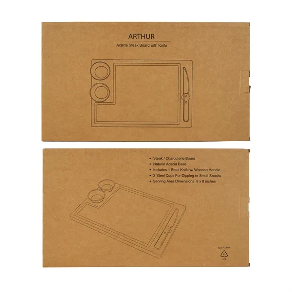 Arthur 4-Piece Acacia Wood Steak Board - Arthur 4-Piece Acacia Wood Steak Board - Image 13 of 13