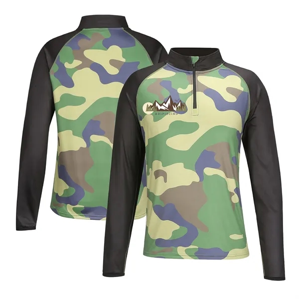 Athletic Quarter Zip Raglan Training Pullover (Full Color) - Athletic Quarter Zip Raglan Training Pullover (Full Color) - Image 0 of 3