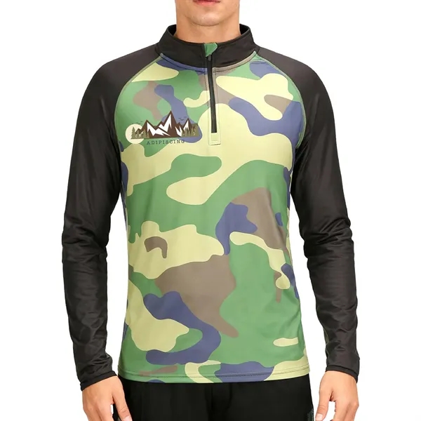 Athletic Quarter Zip Raglan Training Pullover (Full Color) - Athletic Quarter Zip Raglan Training Pullover (Full Color) - Image 1 of 3