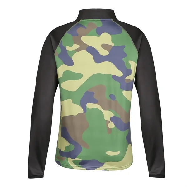 Athletic Quarter Zip Raglan Training Pullover (Full Color) - Athletic Quarter Zip Raglan Training Pullover (Full Color) - Image 2 of 3