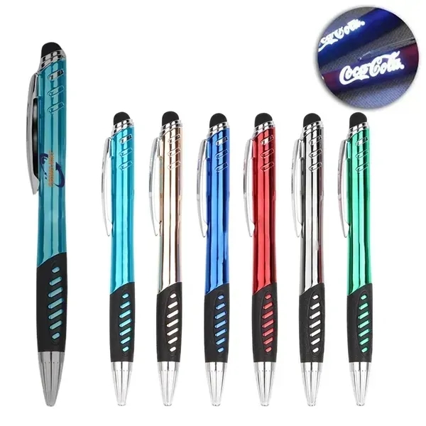 Laser Engraved Metal Ballpoint Pens With Illuminate - Laser Engraved Metal Ballpoint Pens With Illuminate - Image 0 of 4