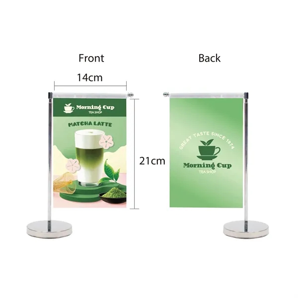 DisplaySplash Tabletop Vertical Flag - Double Sided