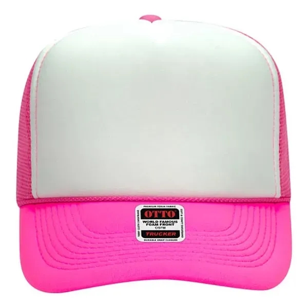 5 Panel High Crown Mesh Back Trucker Hat - 5 Panel High Crown Mesh Back Trucker Hat - Image 95 of 102