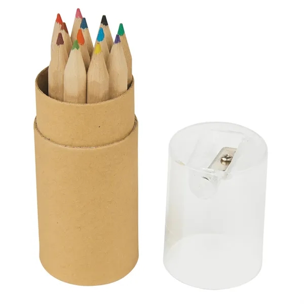 12-Piece Colored Pencil Set In Tube With Sharpener - 12-Piece Colored Pencil Set In Tube With Sharpener - Image 4 of 8