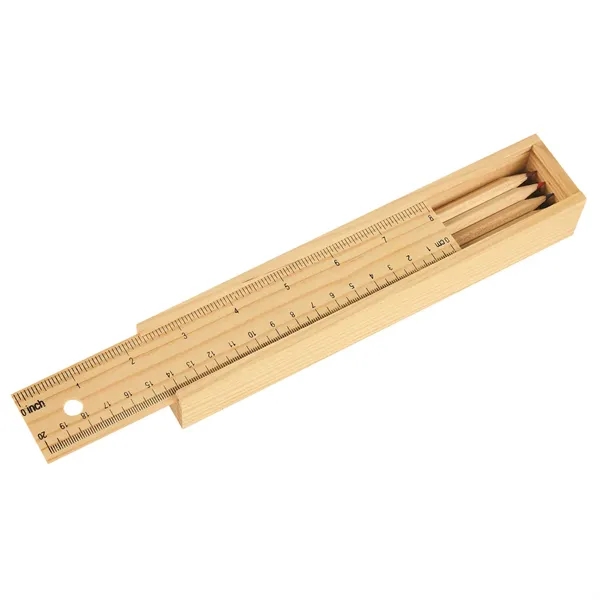 12- Piece Colored Pencil Set In Wooden Ruler Box - 12- Piece Colored Pencil Set In Wooden Ruler Box - Image 5 of 6