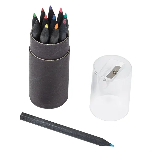 Blackwood 12-Piece Colored Pencil Set In Tube With Sharpener - Blackwood 12-Piece Colored Pencil Set In Tube With Sharpener - Image 3 of 4
