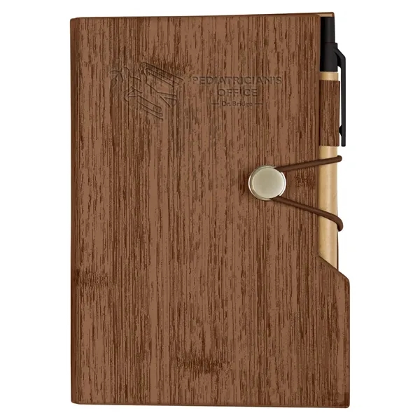 Woodgrain Look Notebook With Sticky Notes And Flags - Woodgrain Look Notebook With Sticky Notes And Flags - Image 2 of 15