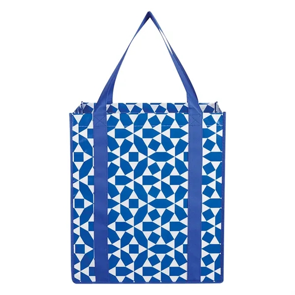 Non-Woven Geometric Shopping Tote Bag - Non-Woven Geometric Shopping Tote Bag - Image 11 of 11