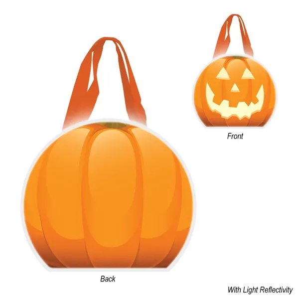 Reflective Halloween Pumpkin Tote Bag - Reflective Halloween Pumpkin Tote Bag - Image 5 of 10