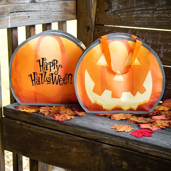 Reflective Halloween Pumpkin Tote Bag - Reflective Halloween Pumpkin Tote Bag - Image 10 of 10