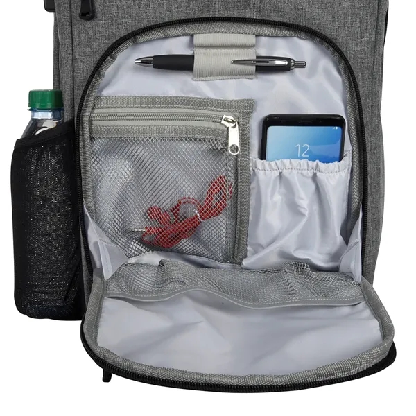 Heathered RFID Laptop Backpack & Briefcase - Heathered RFID Laptop Backpack & Briefcase - Image 8 of 8