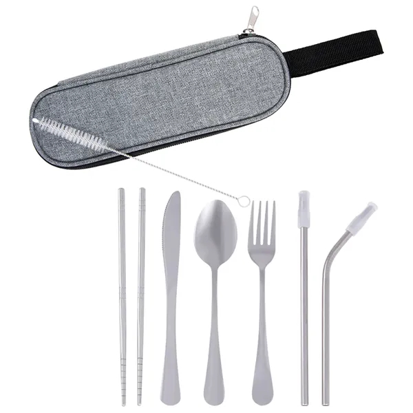 Stainless Steel Cutlery Set In Pouch - Stainless Steel Cutlery Set In Pouch - Image 3 of 8