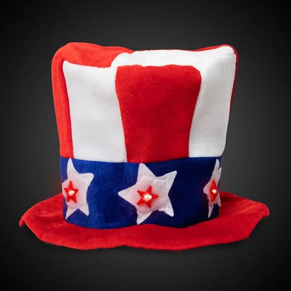Flashing LED Uncle Sam Hat - Imprinted - Flashing LED Uncle Sam Hat - Imprinted - Image 2 of 6