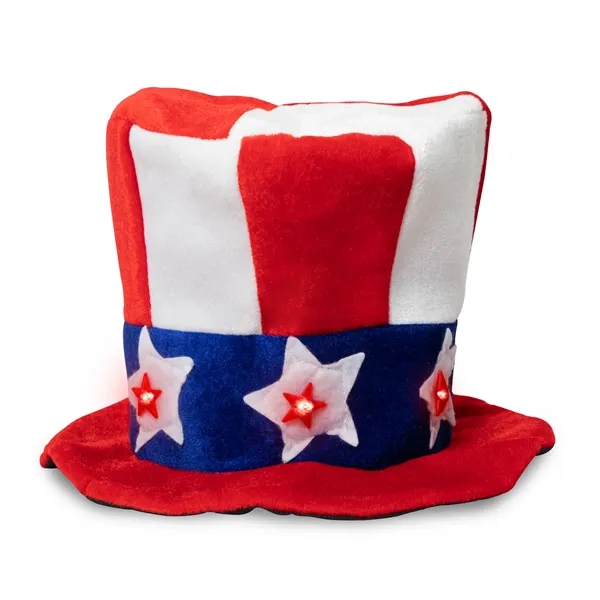 Flashing LED Uncle Sam Hat - Imprinted - Flashing LED Uncle Sam Hat - Imprinted - Image 3 of 6