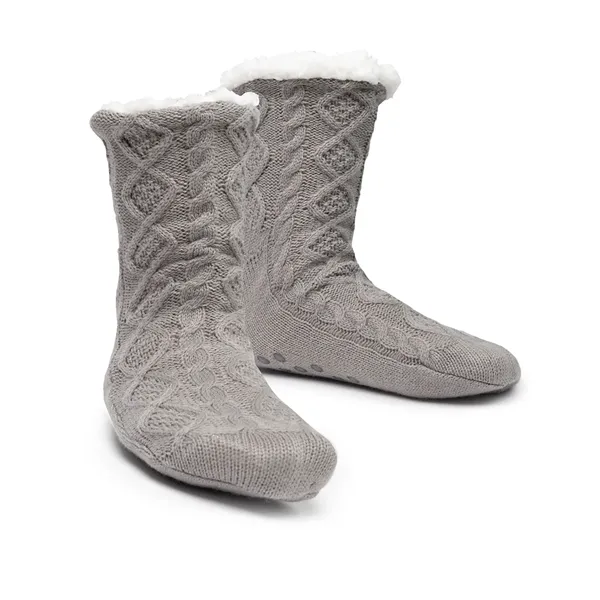 Cozy Cable Knit Slipper Socks - Cozy Cable Knit Slipper Socks - Image 3 of 7
