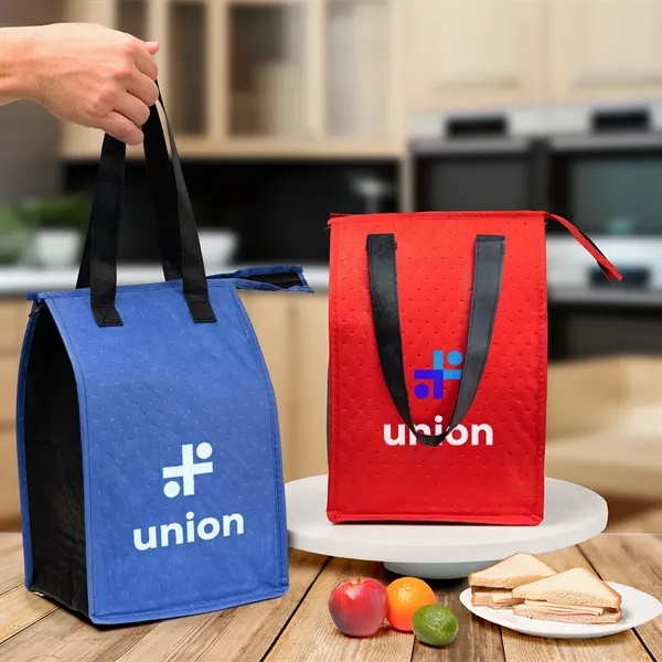 Dimples rPET Non-Woven Cooler Tote Bag - Dimples rPET Non-Woven Cooler Tote Bag - Image 19 of 21