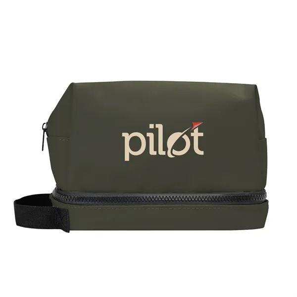 Hudson Recycled Leatherette Cosmetic Bag - Hudson Recycled Leatherette Cosmetic Bag - Image 9 of 11