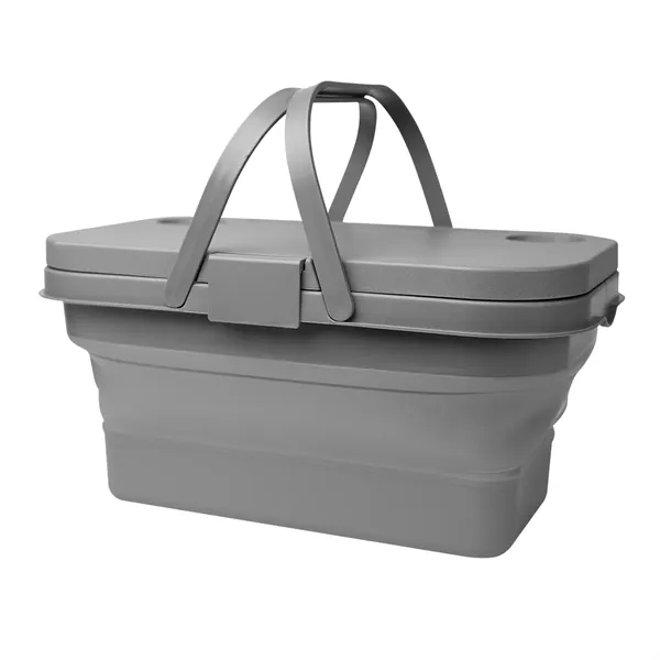 Collapsible Picnic Basket Cooler - Collapsible Picnic Basket Cooler - Image 3 of 8