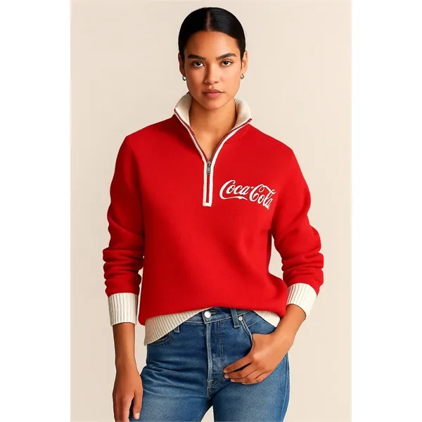 Custom Quarter-Zip Knit Pullover - Custom Quarter-Zip Knit Pullover - Image 0 of 2