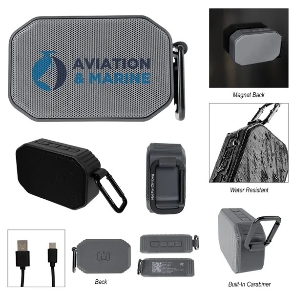 Mini Magnet Speaker With Carabiner - Mini Magnet Speaker With Carabiner - Image 0 of 10