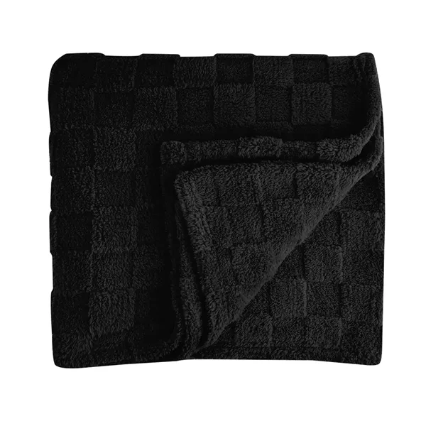 rPET Checkered Sherpa Blanket - rPET Checkered Sherpa Blanket - Image 3 of 20