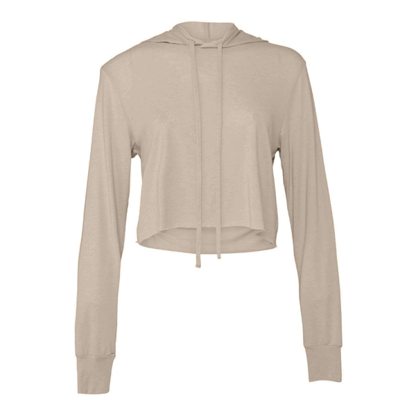 BELLA + CANVAS Women's Triblend Crop Long Sleeve Hoodie - BELLA + CANVAS Women's Triblend Crop Long Sleeve Hoodie - Image 3 of 18