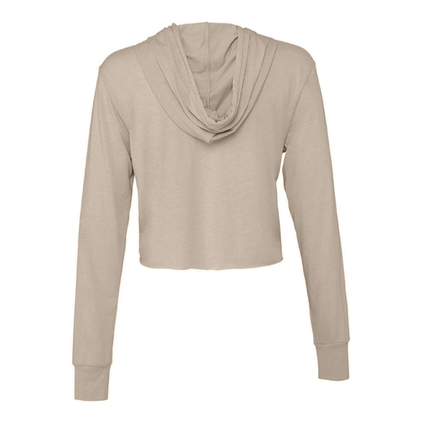 BELLA + CANVAS Women's Triblend Crop Long Sleeve Hoodie - BELLA + CANVAS Women's Triblend Crop Long Sleeve Hoodie - Image 4 of 18