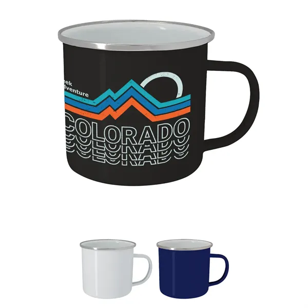 16 Oz. Full Color Steel Campfire Mug