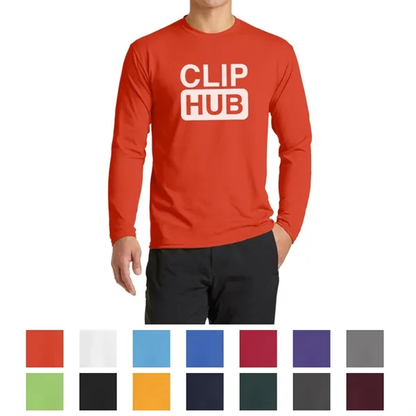 Port & Company® Long Sleeve Performance Blend Tee - Port & Company® Long Sleeve Performance Blend Tee - Image 1 of 53