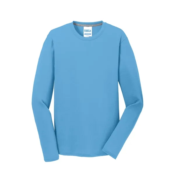 Port & Company® Long Sleeve Performance Blend Tee - Port & Company® Long Sleeve Performance Blend Tee - Image 15 of 53