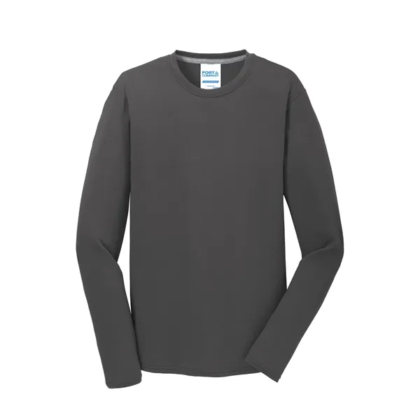 Port & Company® Long Sleeve Performance Blend Tee - Port & Company® Long Sleeve Performance Blend Tee - Image 18 of 53
