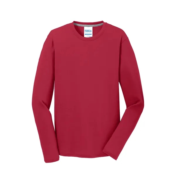 Port & Company® Long Sleeve Performance Blend Tee - Port & Company® Long Sleeve Performance Blend Tee - Image 45 of 53