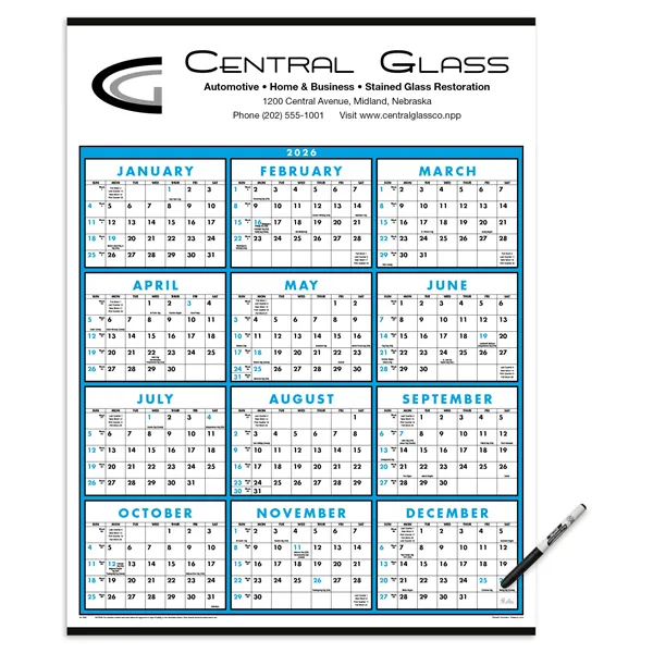 Triumph® Calendars Span-A-Year (Laminated with Marker) Ca... - Triumph® Calendars Span-A-Year (Laminated with Marker) Ca... - Image 2 of 9
