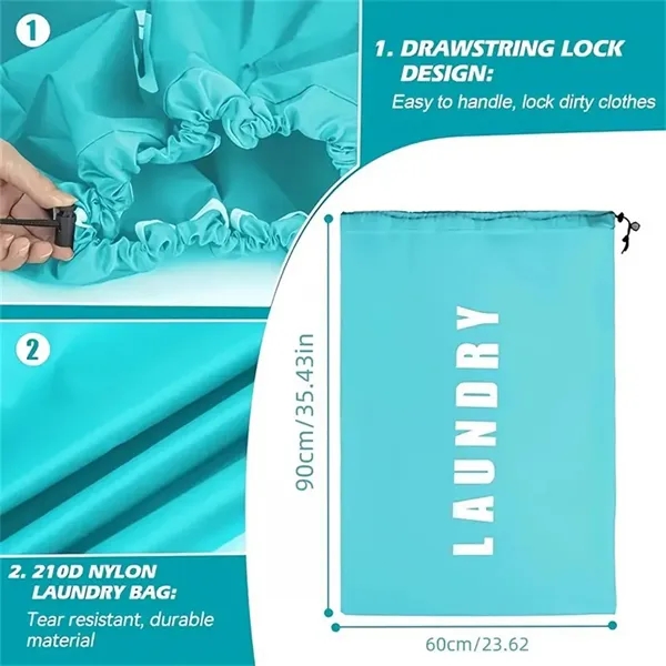 Large Travel Laundry Bags - Waterproof Wet/Dry - Large Travel Laundry Bags - Waterproof Wet/Dry - Image 2 of 6