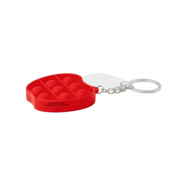 Push Pop Bubble Apple Fidget Sensory Keychain