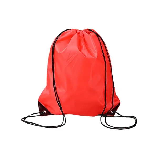 Polyester Drawstring Backpack Reinforced Corner Adjustable - Polyester Drawstring Backpack Reinforced Corner Adjustable - Image 3 of 20