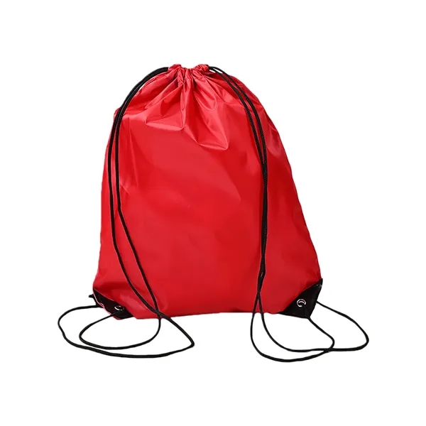 Polyester Drawstring Backpack Reinforced Corner Adjustable - Polyester Drawstring Backpack Reinforced Corner Adjustable - Image 7 of 20
