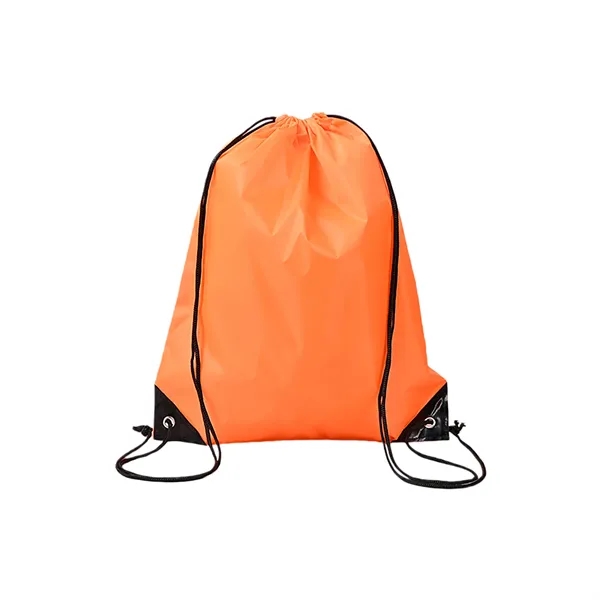 Polyester Drawstring Backpack Reinforced Corner Adjustable - Polyester Drawstring Backpack Reinforced Corner Adjustable - Image 8 of 20