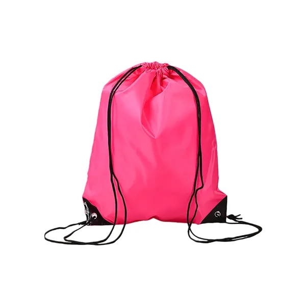 Polyester Drawstring Backpack Reinforced Corner Adjustable - Polyester Drawstring Backpack Reinforced Corner Adjustable - Image 9 of 20